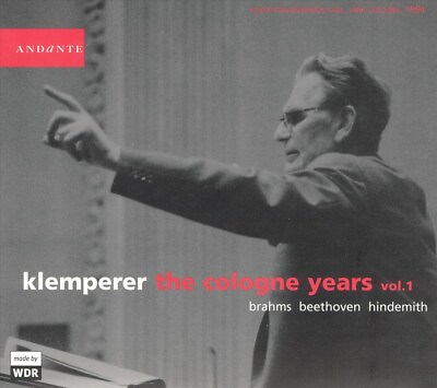 #ad OTTO KLEMPERER KLEMPERER: THE COLOGNE YEARS VOL. 1 NEW CD $33.45