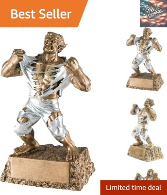 #ad Monster Victory Trophy 6.75 Inch Tall Engraved Plate Gold Color $48.79