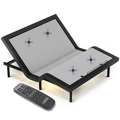 Adjustable Massage Bed Frame Base amp; Optional Mattress Remote USB Ports LED $659.99