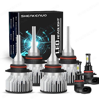 #ad Para For Chevy Silverado1500 2500 Kit Blanco luces antiniebla haz alto bajo LED $49.99