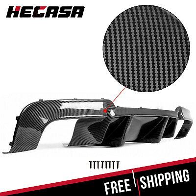 #ad HECASA DTM Style Rear Diffuser Quad Tips Carbon Fiber Style Fit 12 16 BMW F10 M5 $88.89