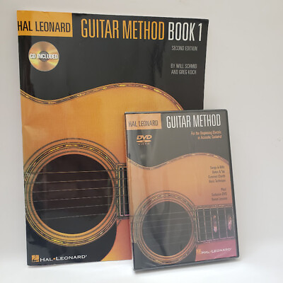 #ad Hal Leonard Guitar Method Book 1 CD amp; DVD lot set Beginning Electric or Acoustic $24.75