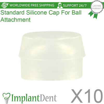 #ad X10 Standard Silicone Cap Insert For Ball Abutment Housing Dental $65.00