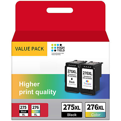 #ad PG 275XL Ink Cartridge replacement for Canon CL 276XL PIXMA TR4720 TS3520 Lot $31.59