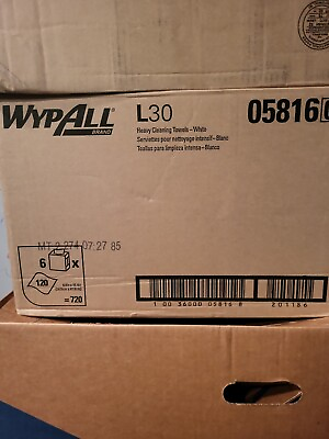 #ad Wypall L30 General Purpose Wipers Pop Up Box 6Boxes KCC 05800 $70.00