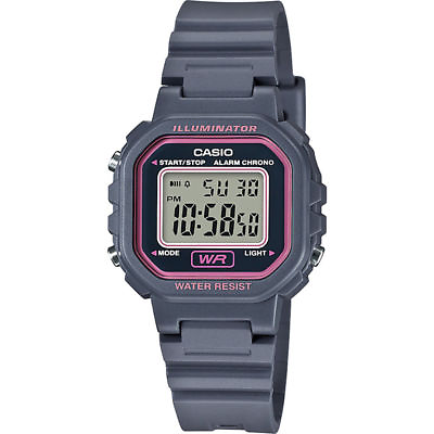 #ad Casio LA20WH 8A Illuminator Digital Gray Resin Watch Chronograph Alarm $21.50