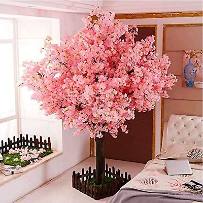 #ad Artificial Cherry BlossomTrees Weeping Cherry Blossom Tree Handmade Light Pin... $257.58