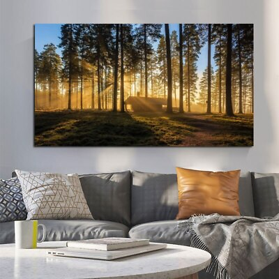 #ad Canvas Painting Forest Green Tree Landscape Canvas Wall Art Canvas Poster Prints $12.21