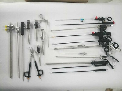 #ad Laparoscopic Training Practicing Complete Urology Instruments Kit Set 5mm 18Pc $1709.00