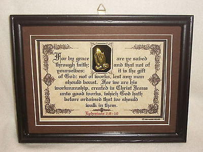 #ad New Bible Verse Plaques Signs quot;By Grace Ye Are Savedquot; Christian Art Gift $49. $39.95