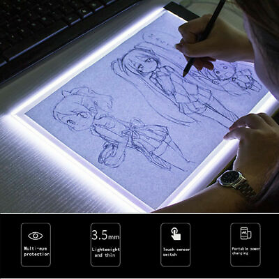 #ad LED Tracing Light Box Board Art Tattoo A4 A5 Draw Copy Pad Table Stencil Display $11.99