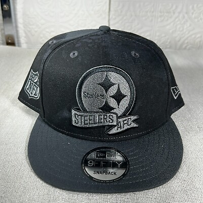 #ad New Era Black Pittsburgh Steelers AFC 9Fifty Snapback Hat One Size Fit Most $30.00