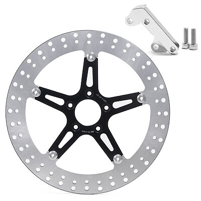 #ad Floating 14quot; Big Front Brake Rotor amp; Bracket for Harley Softail 00 14 Dyna 00 05 $159.88