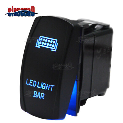 Laser Blue LED LIGHT BAR Rocker Switch For Polaris Ranger 570 1000 XP RZR 900 S $6.59