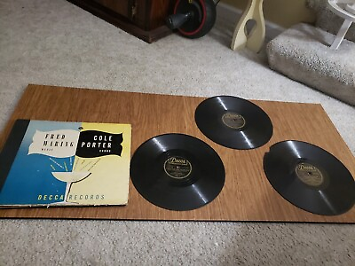 #ad Fred Waring Music does Cole Porter Songs Album Set Decca Records 3 10quot; 2 Broke $9.99