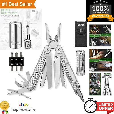 #ad Multi Tool 18 in 1 Multitool Pliers Stainless Steel Multi tool Pocket Knife... $78.45