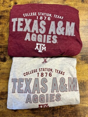 #ad Texas Aamp;M Aggies Long Sleeve Shirts Grey Maroon T Shirts NCAA New Free Shipping $17.99