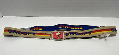 #ad Vtg Nos Peanuts Snoopy 1968 Kid Belt Nwt Rare Adjustable Fits Size 18 28 KIDS $13.49