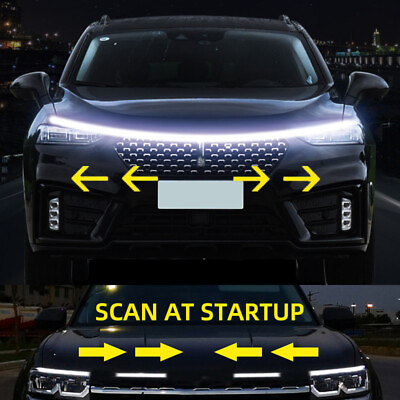 Dynamic Scan Start Up Car LED Under Hood Light Strip Glow Daytime Running Light $17.99