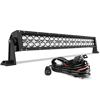 #ad LED Light Bar 24 Inch Straight AUTO Work Light 4D 200W with 8ft Wiring Harness $47.83