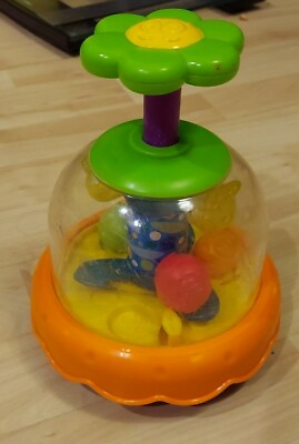 #ad Vintage Blue Box Brand Spinning Top Toy for Baby or Toddler 6quot; Dia x 7.5quot; H $4.90