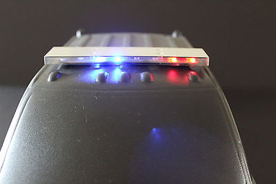 #ad #ad RC 1 10 Scale Police LED Light Bar Metal Red and Blue with Amber $28.95