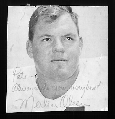 #ad MERLIN OLSEN Signed Inscribed Authentic Autograph Photo 5x5 $15.00