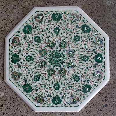 #ad 24quot; Marble Table Top Floral Inlay Home Decor $853.51