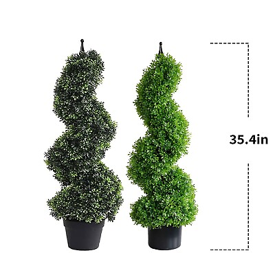 #ad Artificial Topiary Trees For Outdoors Potted Faux Plants Indoor Outdoor Decor UV $149.99