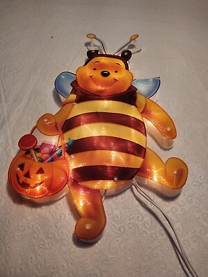 #ad Winnie The Poo Lighted Halloween Bee Costume Wall Hanging $16.95
