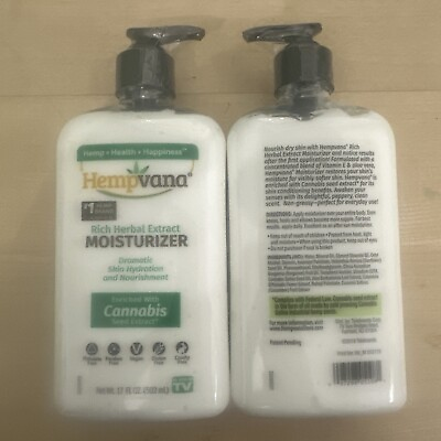 #ad PACK OF 2 Hempvana Rich Herbal Extract Moisturizer Daily Use 17 fl oz $8.88