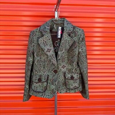 #ad Tapestry blazer women#x27;s size 10 vintage 90s $15.00
