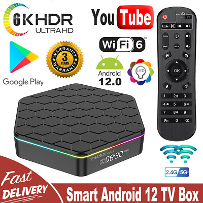 #ad Android 12.0 Smart TV Box 6K HDMI Quad Core HD 2.4G 5G WIFI Media Stream Player $26.99