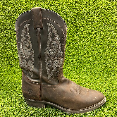 #ad Double H Cowboy Mens Size 10D Brown Classic Outdoor Leather Western Boots DH3255 $79.99
