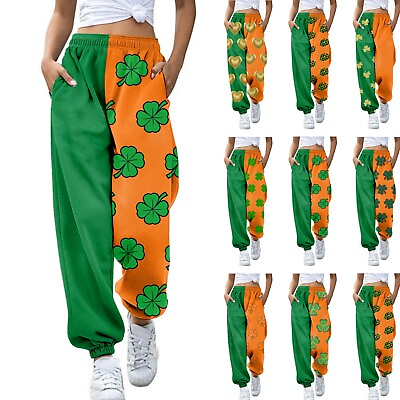 #ad Fashion Spring Saint St. Patrik Day Casual Pants Plus Oversized And Loose $22.84