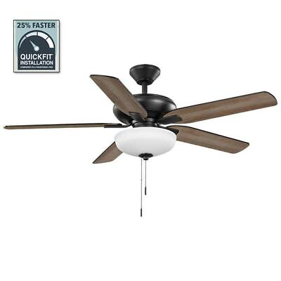 #ad Hampton Bay Ceiling Fan Light Springs Indoor Matte Black LedReversible Blades $123.29