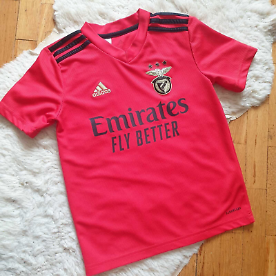 #ad Benfica Home boys football shirt 2020 2021 Red Jersey Adidas Young Size S 9 10 $18.00