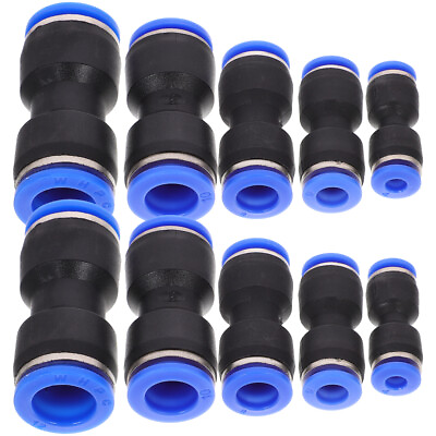 #ad 50 Pc Pneumatic Straight Connectors Fittings Tool Quick Plug $18.48
