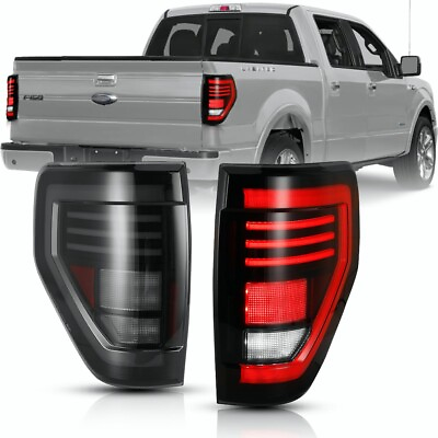 #ad Smoke LED Tail Lights for 2009 2014 Ford F150 Pickup Rear Brake Lamp Sequential $235.99