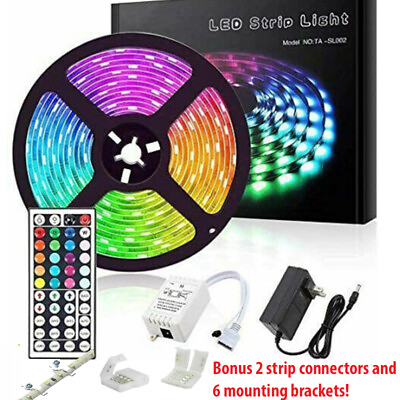 #ad Led Strip Lights 33ft RGB Led Room Lights 5050 Led Tape Lights Color Changing $17.95