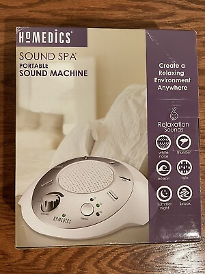 #ad HoMedics Sound Spa Portable White Noise Machine 6 Nature Sounds NEW Travel $16.25