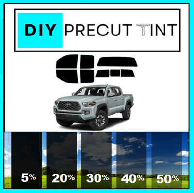 #ad DIY PreCut Window Tint Fits ANY Toyota Tacoma 2004 2023 ANY Shades ALL Windows $56.99