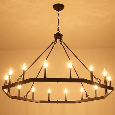 #ad #ad Modern Black 16 Light Large Chandelier Ceiling Fixture Living Room Pendant Lamp $185.00
