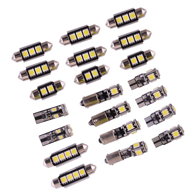 #ad 21x Car LED Interior Inside Lights For Dome Trunk Map License Plate Lamp Bulbs $14.96