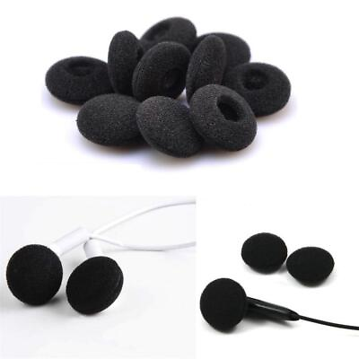 #ad 16pcs 18mm Foam ear pads Replacement Sponge Covers for earplugs Black $6.58