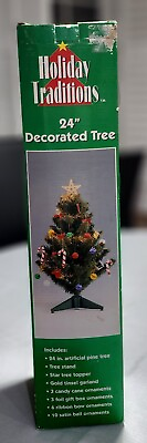 #ad 24#x27;#x27; Decorated Christmas Tree Holiday Traditions New never used $23.99