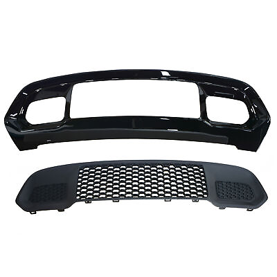 #ad For Jeep Grand Cherokee 2017 2022 Black Front Lower Grille amp; Bumper Grill Bezel $128.99