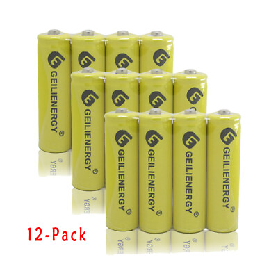 #ad 12x NICD 600 AA 1.2V Batteries for Solar Light More power Than AA3000 Battery $11.99