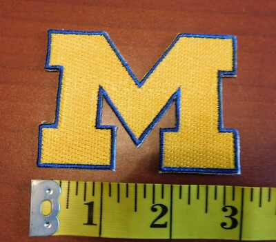 #ad Michigan University Wolverines 3”X3” Iron On Embroidered Patch FREE Shipping $6.99