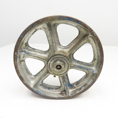#ad 10quot; x 3quot; Cast Iron Spoked Caster Wheel 1quot; Axle $35.99